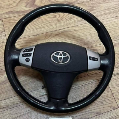 TOYOTA Yaris Wish Rav 4 Ratics Multi Function STEERING WHEEL BLACK Gray LEATHER