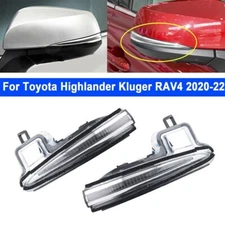 2Pcs For Toyota Highlander Kluger RAV4 2019-2021 Side Mirror Turn Signal Lights