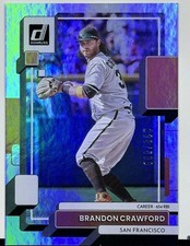 2022 Panini Donruss Baseball #191 Brandon Crawford Career Stat Line 129/500