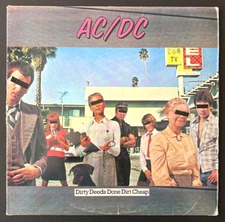 AC/DC Dirty Deeds Done Dirt Cheap • Columbia House Vinyl Record LP EX