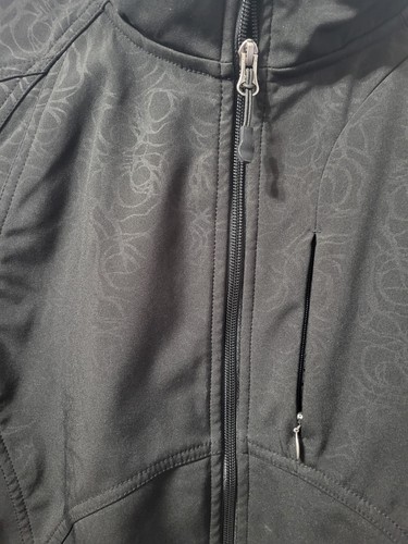 Double Diamond Jacket Coat Shell Womens Black Size XL - Picture 9 of 12