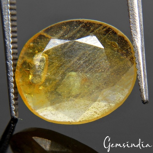 Piedra preciosa certificada sin tratar de corte ovalado amarillo zafiro natural de Ceilán de 5,10 quilates - Imagen 9 de 10