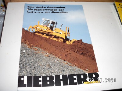 LIEBHERR PR 712B/722B/732B/742B PLANIERRAUPE POSTER BROSCHÜRE 12 SEITEN ALT&RAR