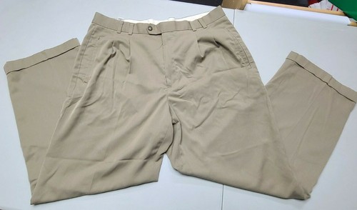 CUTTER & BUCK Herren Größe 38 x 30 Beige Chinohose Plissee Anzughose