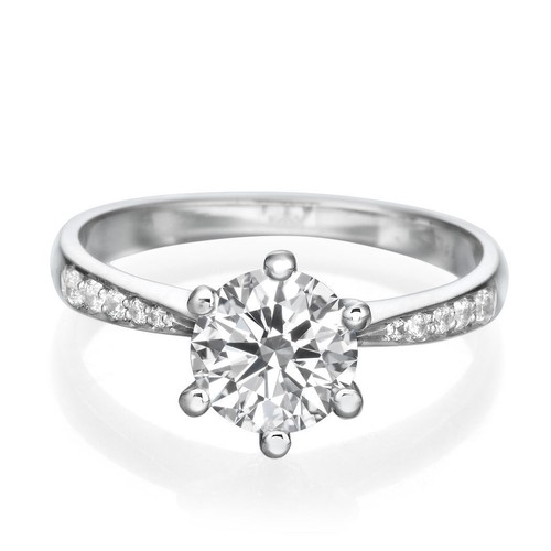 Anillo de compromiso de diamantes de corte redondo real de 3/4 quilates F/SI1 oro amarillo de 18 K - Imagen 7 de 7