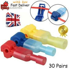 60pc T-Tap Wire Connectors Self-Stripping Quick Splice Electrical Wire Terminals