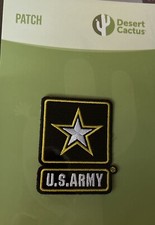 US ARMY STAR PATCH, Iron On, 2x3  