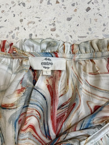 entro Womens Dress Large Swirl Marble Anthropologie Free People Y2K UO Art Oil - Picture 4 of 10