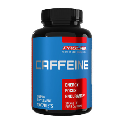Prolab Caffeine Tablets 200mg 100ct. | Energy Support, Helps Enhance Endurance 