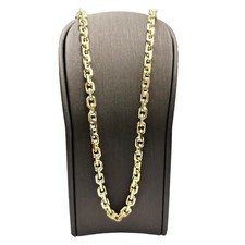 9ct 9K Yellow Gold Solid Oval Cable Link Chain Necklace 45.60 Grams 60cm. New