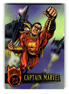 1995 DC Comics Oracle Database Embossed Outburst Trading Card Captain Marvel #15