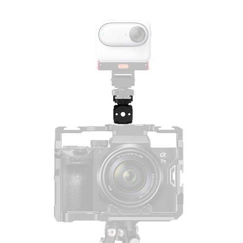 New Cold Shoe Mount Tripod Conversion Seat 1/4 3/8 Arri Positioning Hole Head - Picture 11 of 14