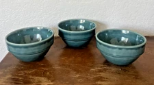 New Anthropologie Rowen Portugese Green Stoneware Nut Bowls- SET OF 3