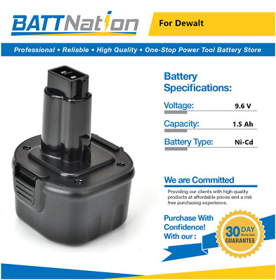 9.6V 1.5Ah NiCd Battery for Dewalt DW9061 DW9062 DE9036 DE9061 DE9062 DC750KA