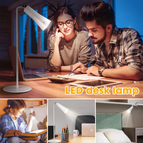 Led Rechargeable Cordless Desk Lamp 3 Color Dimmable Eye-Caring Touch Wall Light