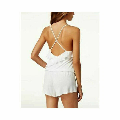 NUEVO CON ETIQUETAS Betsey Johnson Blanco Betty Azul Estampado de Lunares Tejido Mameluco PJs Prendas para dormir S Foto 2 de 2