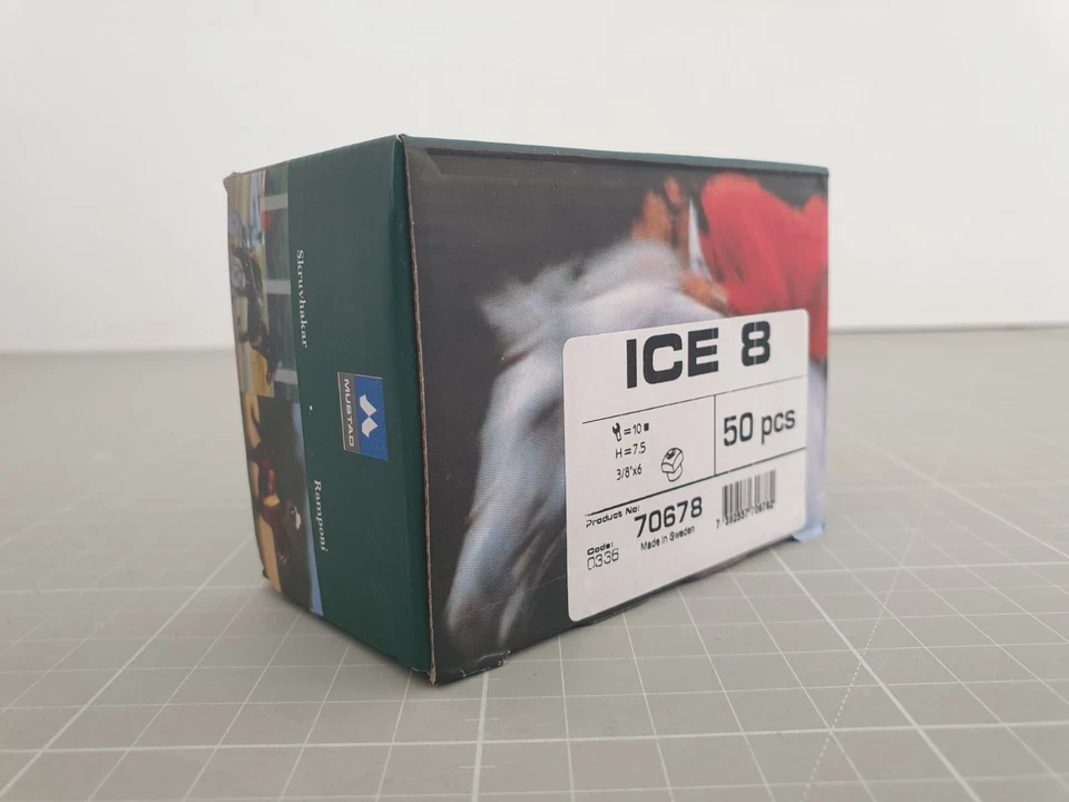 MUSTAD ICE 8 3/8" Tap - Mustad Screw-In Ice-8 Stud - 3/8" 50Stk (1Stk/1eur) - Bild 2 von 4