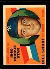 1960 TOPPS 142 BILL SHORT EX RC YANKEES RS NY11001