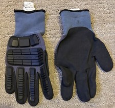 Carhartt Mens XL Gray C-Grip Impact Gloves: Knuckle Protection Optimal Dexterity
