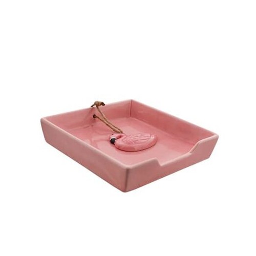 Lunch Napkin Holder with Flamingo Weight Pink