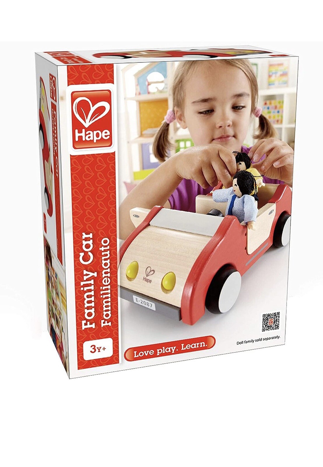 Hape Family Wooden Car For Boys And Girls 3 Years And Above