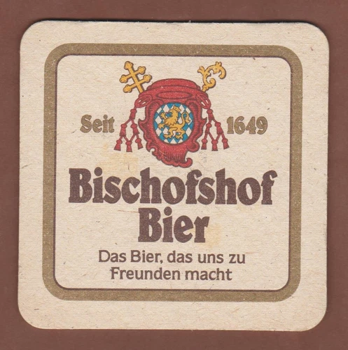 Beer mat coaster, brewery Bischofshof, Regensburg/Upper Palatinate/by #3229#