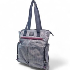 EDDIE BAUER GREY 15" x 15" HEATHER BLACK FIRST ADVENTURE TRAVEL TOTE DIAPER BAG