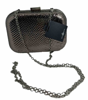 Bijou Brigitte Metallic Clutch With Tags