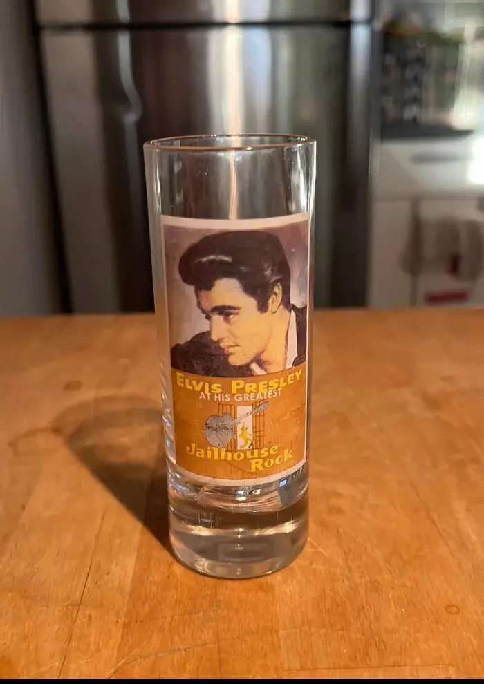 Elvis Presley tequila shot glass collector King Of Rock