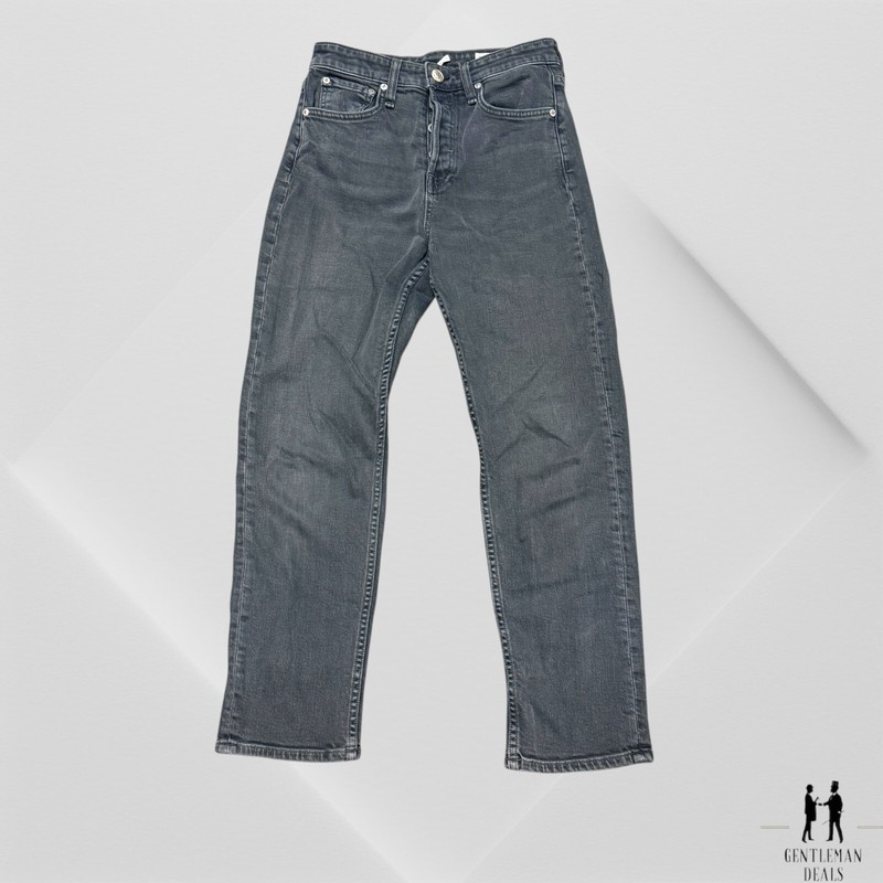 rag & bone Maya High Rise Ankle Slim Women's Size 26x26 Gray Grey Jeans