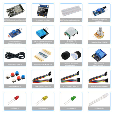 Starter Kit For Arduino ESP-32S The Most Complete Starter Kit,Basic ESP32 Kit
