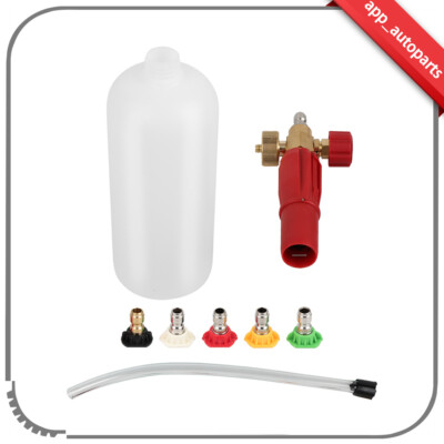 #ad Heavy Duty Foam Cannon Professional Car Wash Pressure Washer 1 4quot; 5 Nozzle Tips $17.89