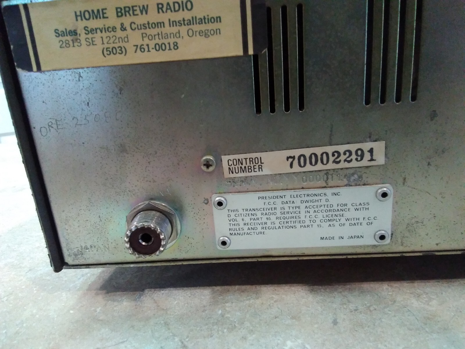 President Dwight D. CB Radio Base Station 40 Channel with Clock eBay