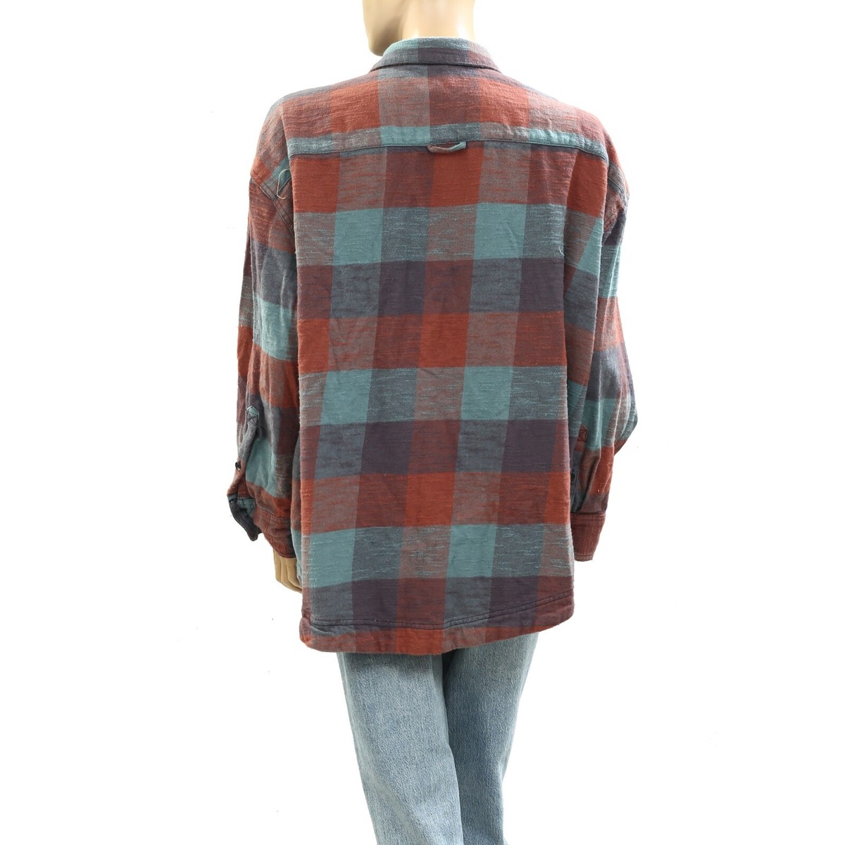 BDG Urban Outfitters Dani Oversized Flannel Shirt Tunic Top