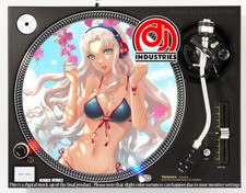 Anime Headphone Girl Leslie - 7"-12" DJ slipmat for turntable record player