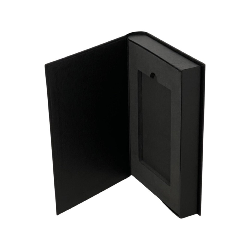 Psa card case elegant book look w spine eva foam insert also holds