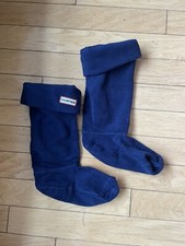 NWOB Kids XL 4-6 Hunter Fleece Lined Boot Socks Navy Blue