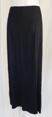 TAHARI Charcoal Gray Back Zip Straight Maxi Skirt Sz 2