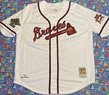 Authentic Mitchell  Ness MLB Atlanta Braves Greg Maddux World Series Jersey