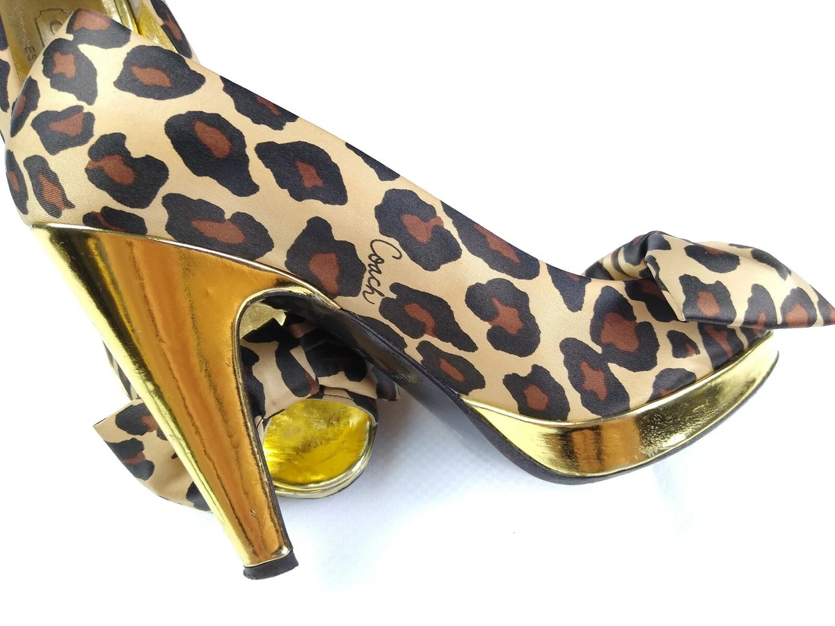 Coach leopard deals heels