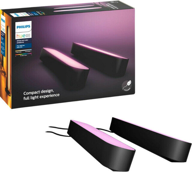 Imperial ijsje Reizen Philips Hue Play White & Color Ambiance LED Light - Black (2-Pack) for sale  online | eBay