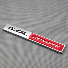 Chrome Metal 5.0L Coyote V8 Engine Badge Emblem Logo Car Trunk GT Sticker Decal