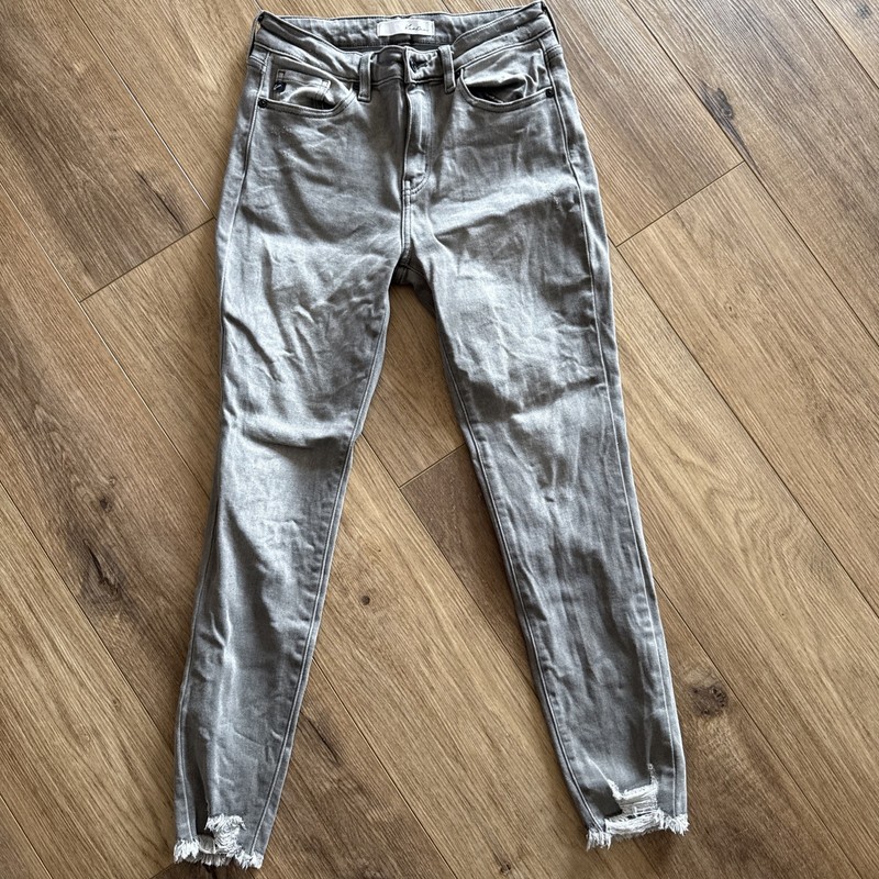 Kancan High Rise Ankle Skinny Jeans Women Size 7/27 Gray Cotton Blend Stretch