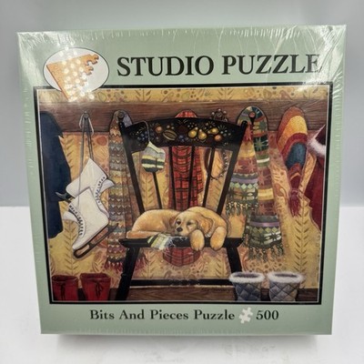 Golden Lab Dog ''Skates''  16X20 Bits and Pieces 500pc STUDIO PUZZLE
