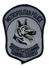 Metropolitan District of Columbia DC Police Dept. SUBDUED CANINE K9 CORPS patch