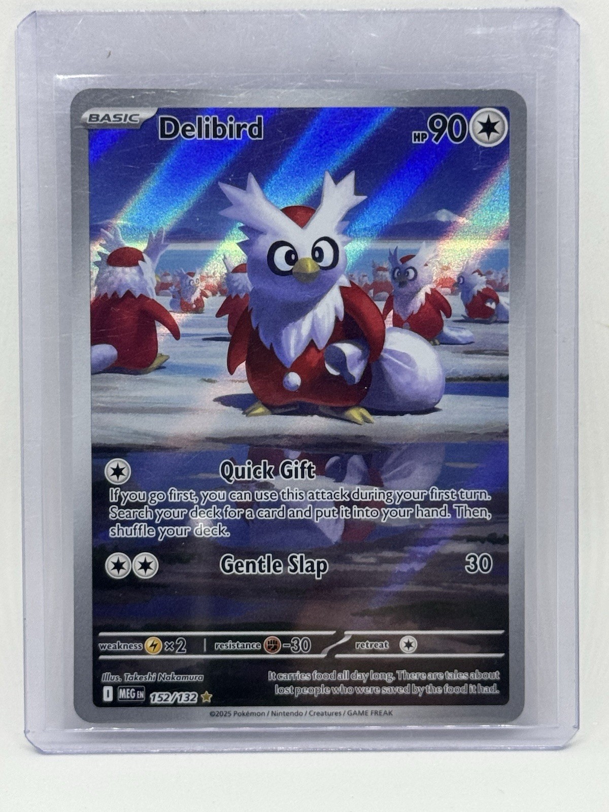 Pokémon TCG Delibird 152/132 Mega Evolutions Illustration Rare NM Near Mint