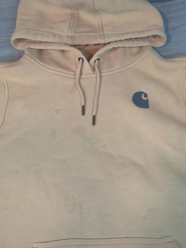 Carhartt Spellout Felpa con Cappuccio Donna Tg XL Relaxed Arancione Pesca 102791 - Foto 2 di 8