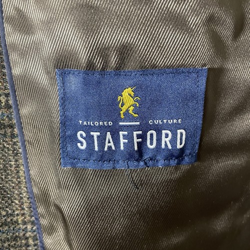 Stafford Sport Coat Mens 48R Brown Multicolor Wool Double Vented Two Buttons - Picture 7 of 10