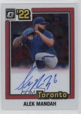 2022 Panini Donruss Optic Retro 1981 Signatures Alek Manoah #81S-AM Auto 11ur
