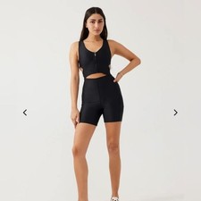 Outdoor Voices Splashknit 6" Black Bodysuit Size S